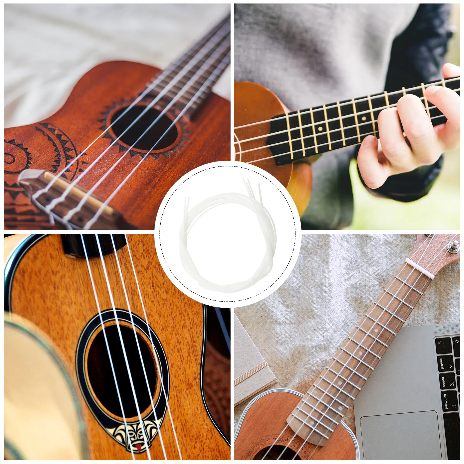 

5Sets String for Ukulele Nylon Ukulele Strings Accessories 21 23 26 Inch Music Wire Sturdy Replacement High Quality Pitch