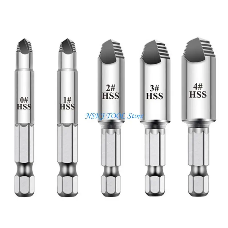 L8RC Tornillo acero carbono Conjunto 5 para extracción sin esfuerzo tornillos oxidados o despojados en diferentes