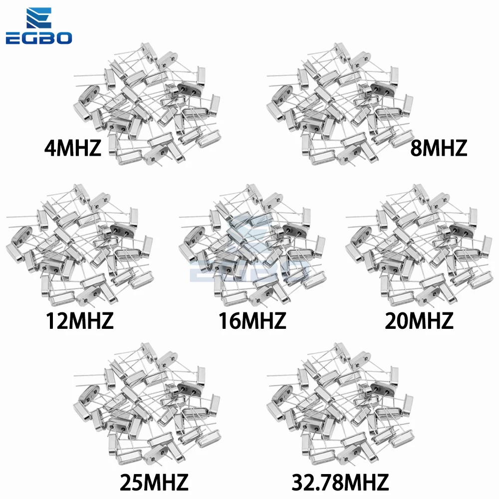 10PCS Hc-49s Crystal Oscillator Electronic Kit Resonator Ceramic Quartz Resonator Hc-49 Dip  32.768k 4 8 12 16 20 25 Mhz