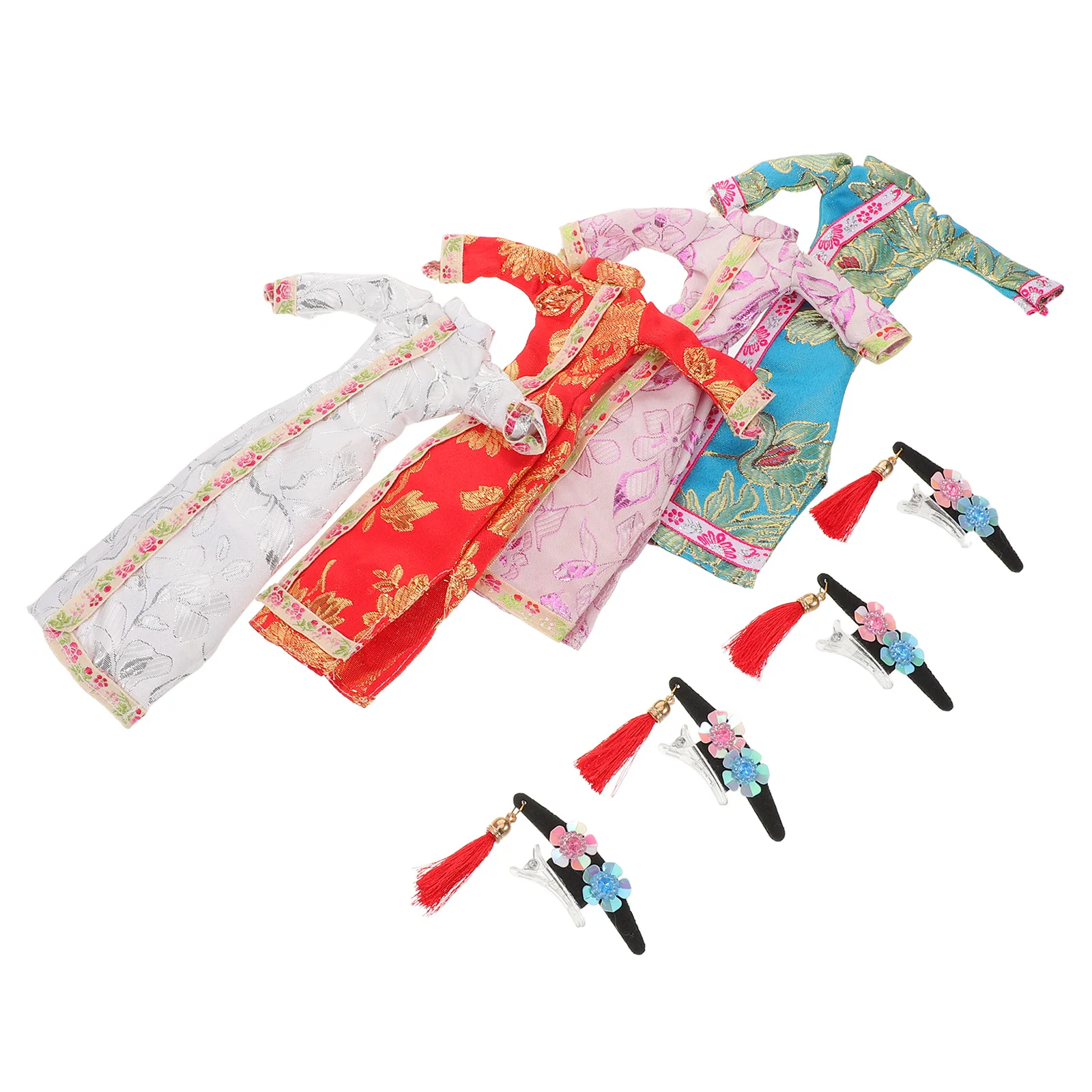 

4 Sets Cheongsam Decorative Dress Costume Chinese Clothing Accessories Fairy