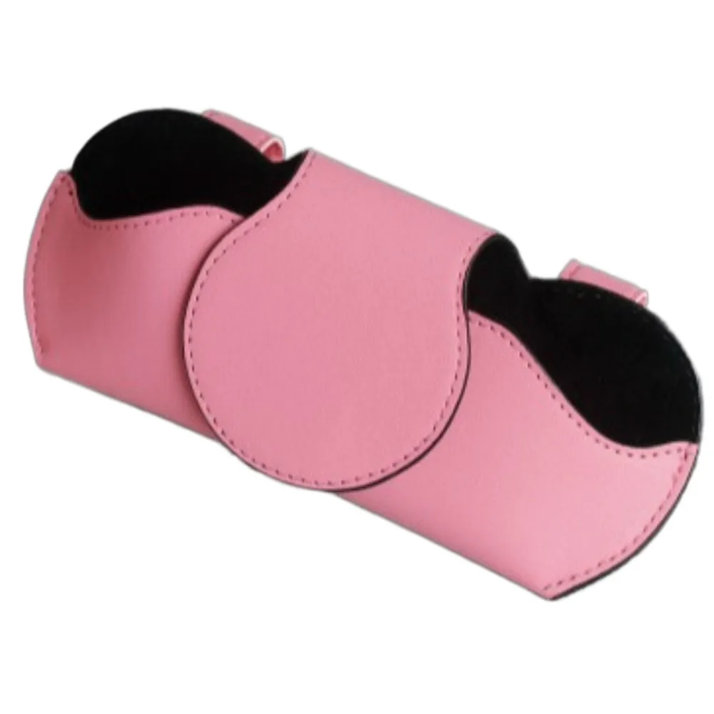 

Trendy PU Leather Car Glasses Box Magnetic Fastener Clip Car Sunglasses Case Solid Color Ticket Sun Visor Storage Accessories