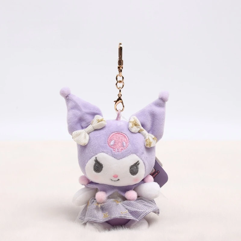 Breloczek Pluszowy Hello Kitty Kawakii, Uroczy Kreskówkowy Melody Kuromi, Ozdoba do Torby, Prezent