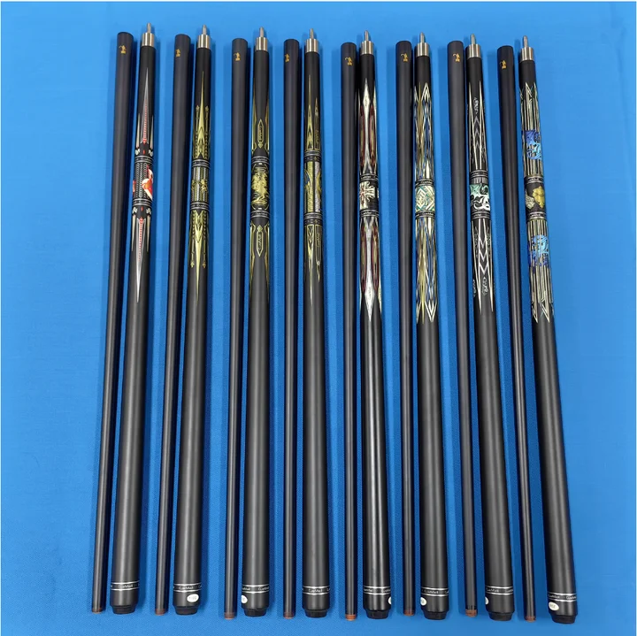 

58 inches Carbon Fiber Shaft With Uni-Lock Joint 12.75-13mm Tip 1/2 Pool Billiard Cue Stick/Taco