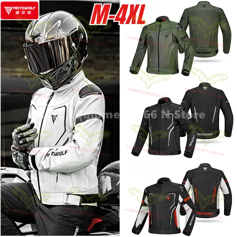 

Motowolf Summer Breathable Mesh Men Motorcycle Jacket Women Biker Jacket Off-Road Adventure Riding Jacket with CE Armor