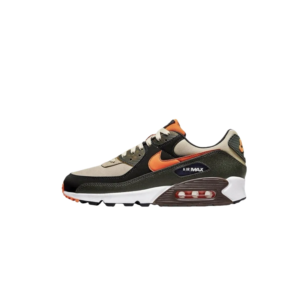 

Nike Original Air Max 90 Fashion Versatile Wear-resistant Breathable Gump Shoes Running Shoes Women Men Black-Orange DH4619-200