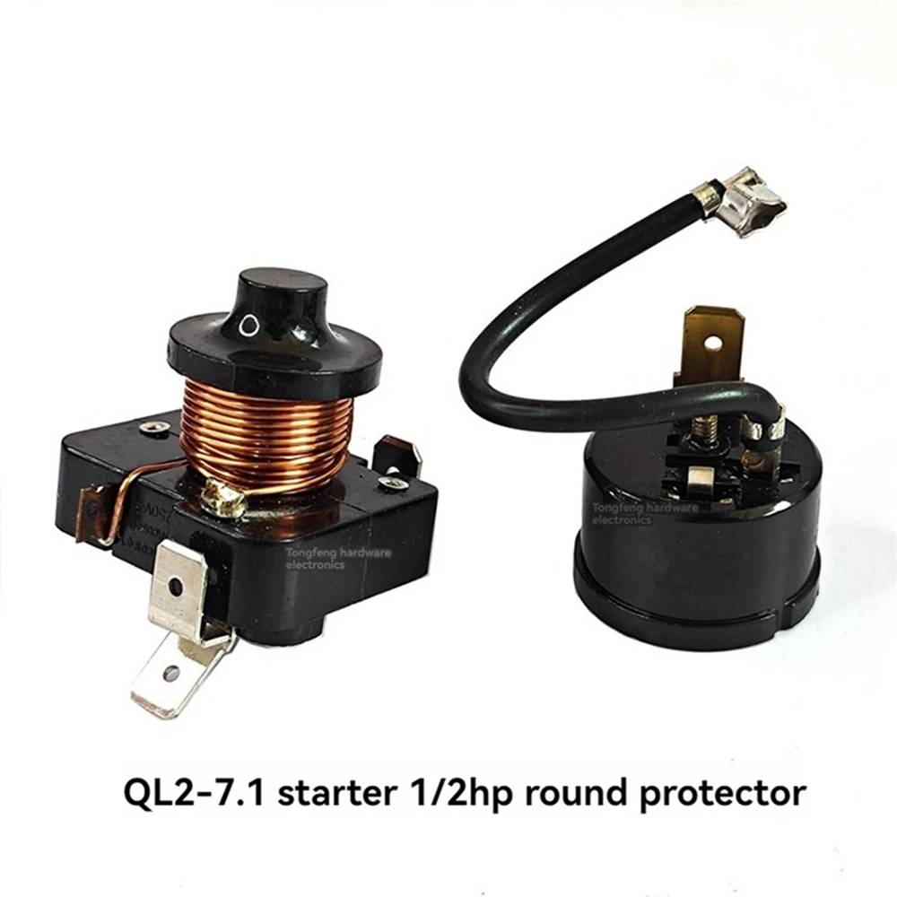 Replacement Compressor Hammer Starter QL2-7.1/ 1/2hp Round Protector/ 80uf Capacitor Refrigerator Display Freezer Repair Parts