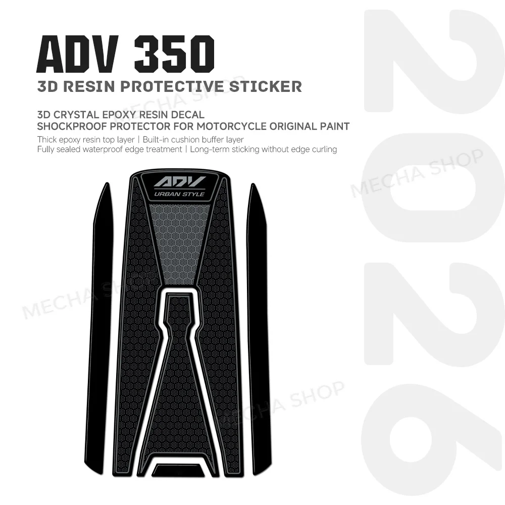 For ADV350 ADV 350 2025 2026 3D Resin Sticker Protective Kit Motorcycle Accessories Tank Pad Decals