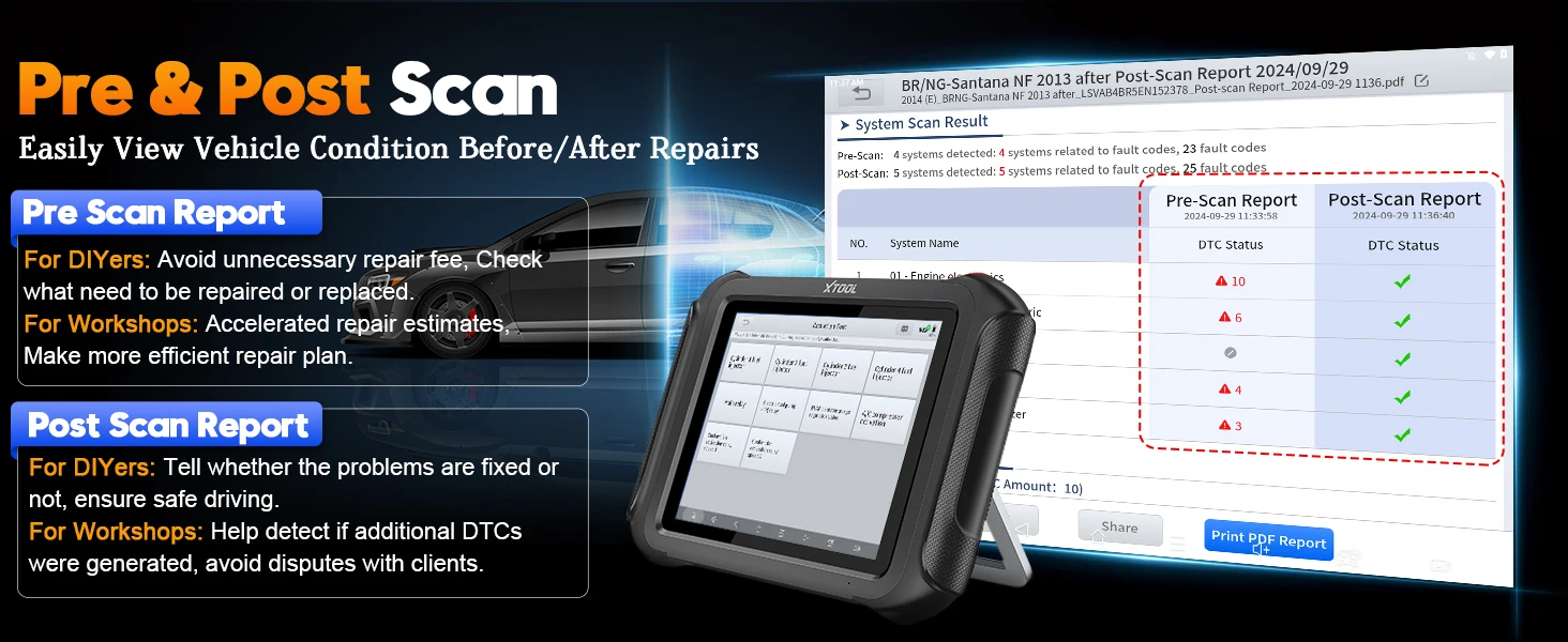 XTOOL D9S Intelligentes Auto-Diagnosegerät ECU-Codierung 45 Reset-Funktionen Schlüsselprogrammierung FCA AutoAuth DOIP CANFD Topologie Automobil-Scanner – Detail 5