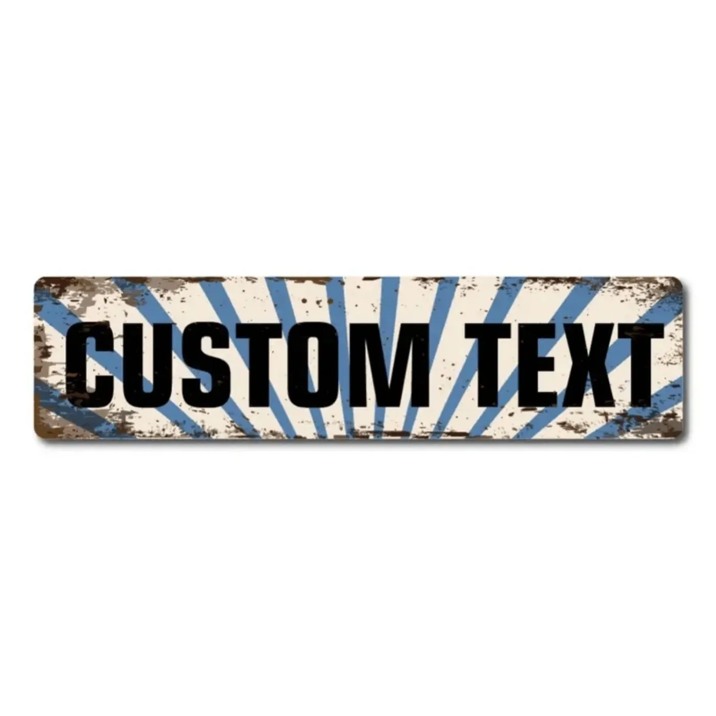 Vintage-Nummernschild aus Metall mit individuellem Text, 40 x 10 cm – personalisiertes 2D-Flachschild für Auto/Zuhause/Wanddekoration, anpassbares dekoratives Schild