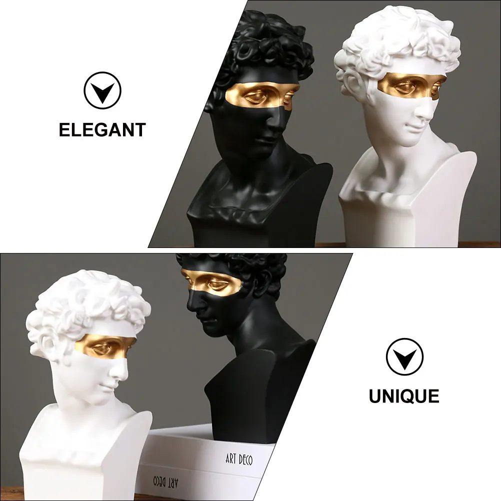 

Resin David Statue Decorative Greek Roman Sculpture Exquisite Classic Resin Craft Home Decoration Desktop David Ornament Gift