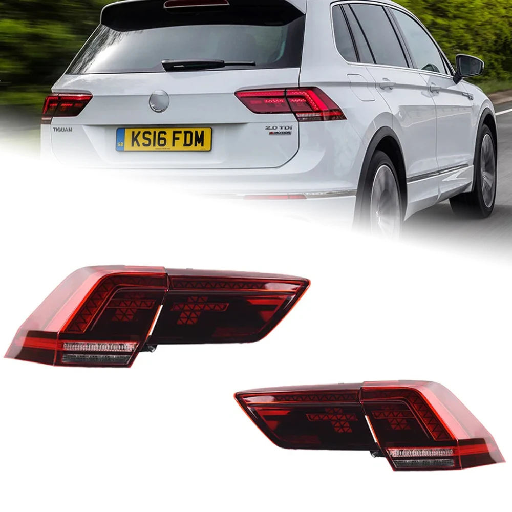 Car Styling Taillight for Tiguan Tail Lights 2017-2020 New Tiguan LED Tail Light Rear Lamp DRL Brake Reverse auto Accessories