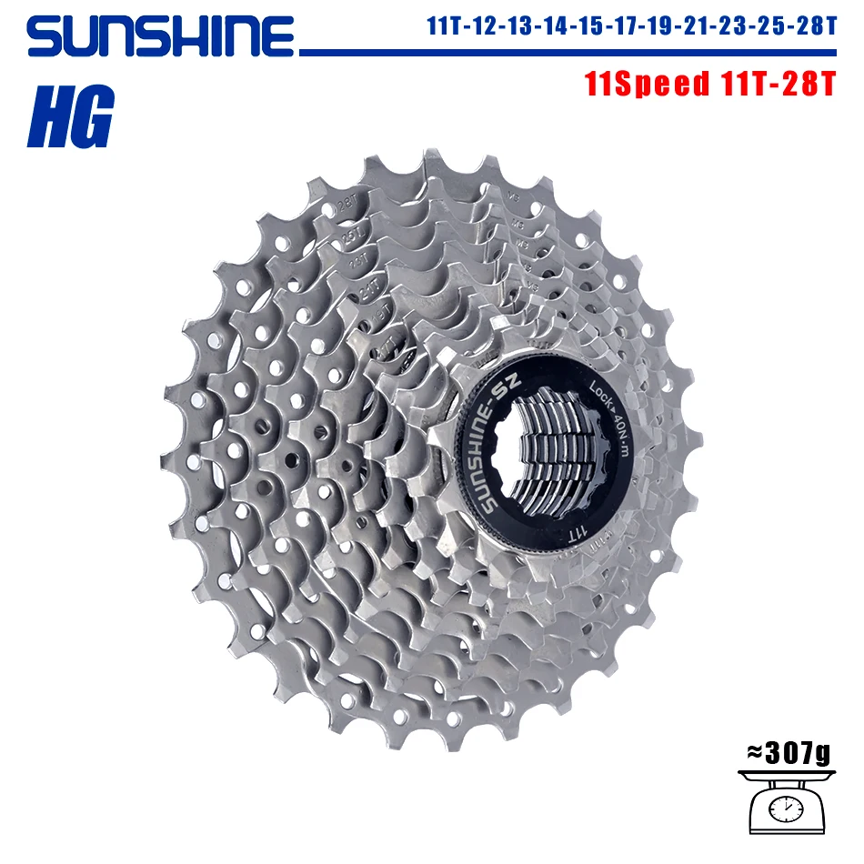 SUNSHINE Racefiets Cassette 8/9/10/11/12 Speed 23/25/28/32/34/36T k7 Cassette 8V 9V 10V 11V 12V voor SHIMANO HG