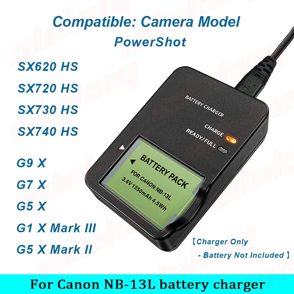 CB-2LH CB-2LHT CB-2LHE Battery Charger For Canon G5x G7x G9X Mark II Sx620 Sx720 Sx730 Sx740 HS Camera NB-13L Battery Charger