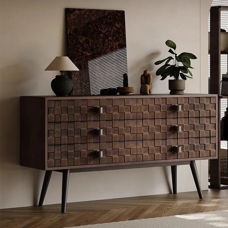 Wall storage, living room, bedroom, household retro dining side cabinet, entrance hall, entrance cabinet
