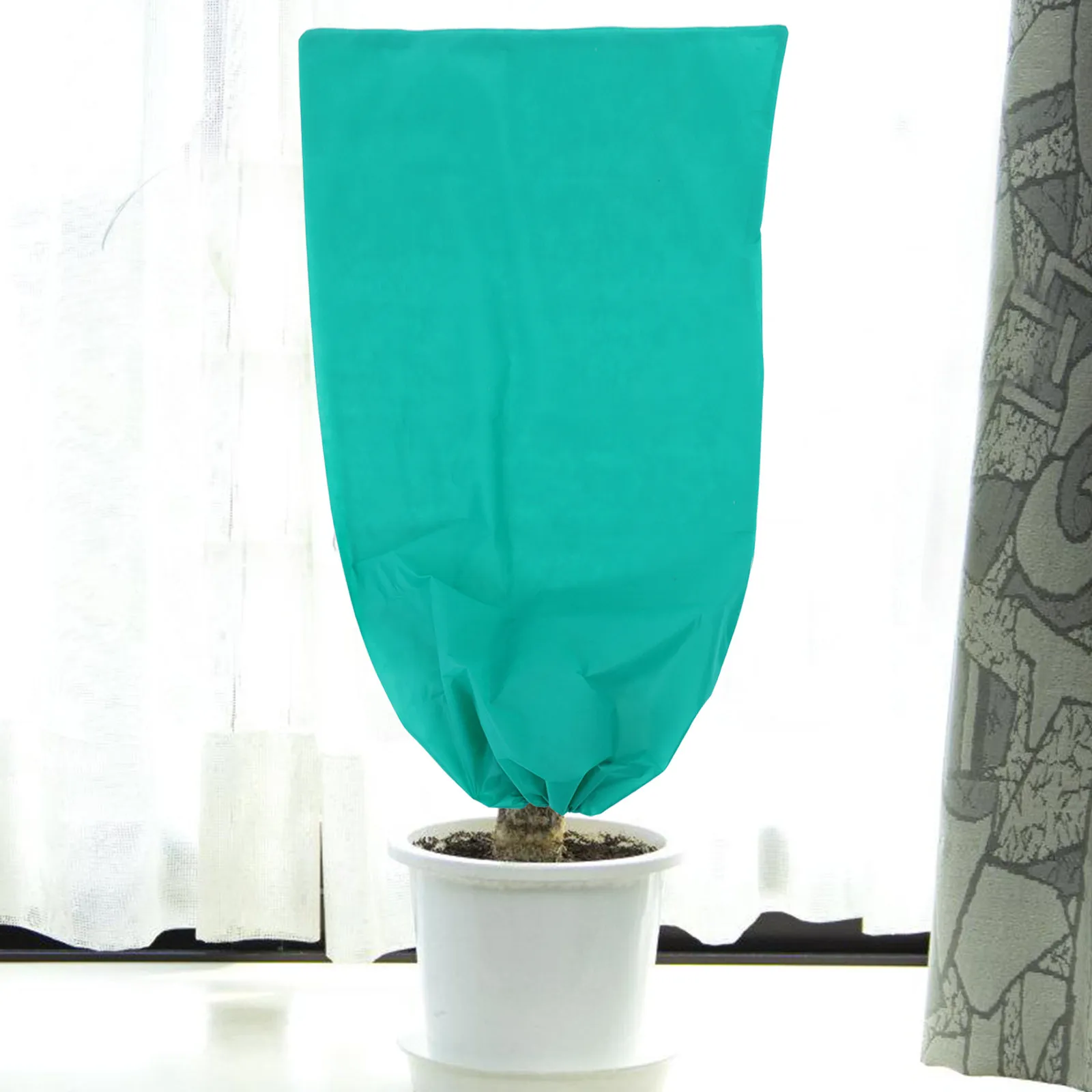 2Pcs Reusable Winter Plant Protection Covers Frost Proof Drawstring Zipper Design Cold Weather Plant Blankets for Potted Plants