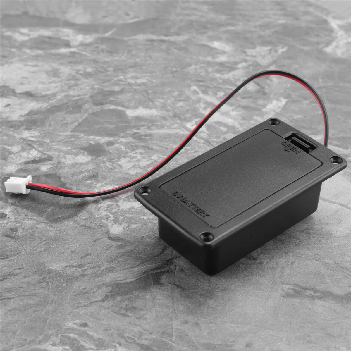 Penutup baterai Pickup aktif gitar pemasangan datar 9V kotak penyimpan baterai casing penyimpanan untuk gitar elektrik Aksesori Bas kaya