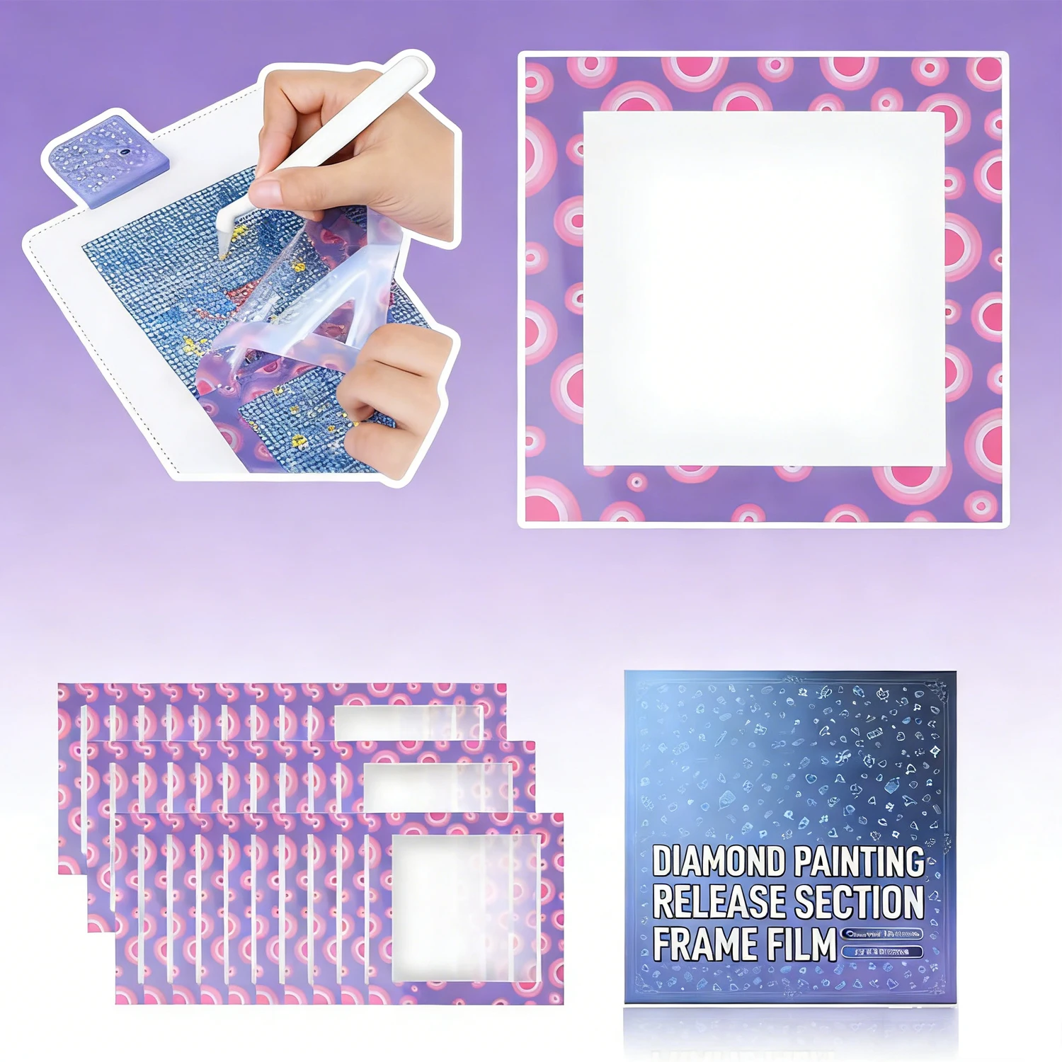Art Craft Kit - 30 Stück Diamantmalerei-Ausrichtungswerkzeuge, 10 cm, wiederverwendbare
