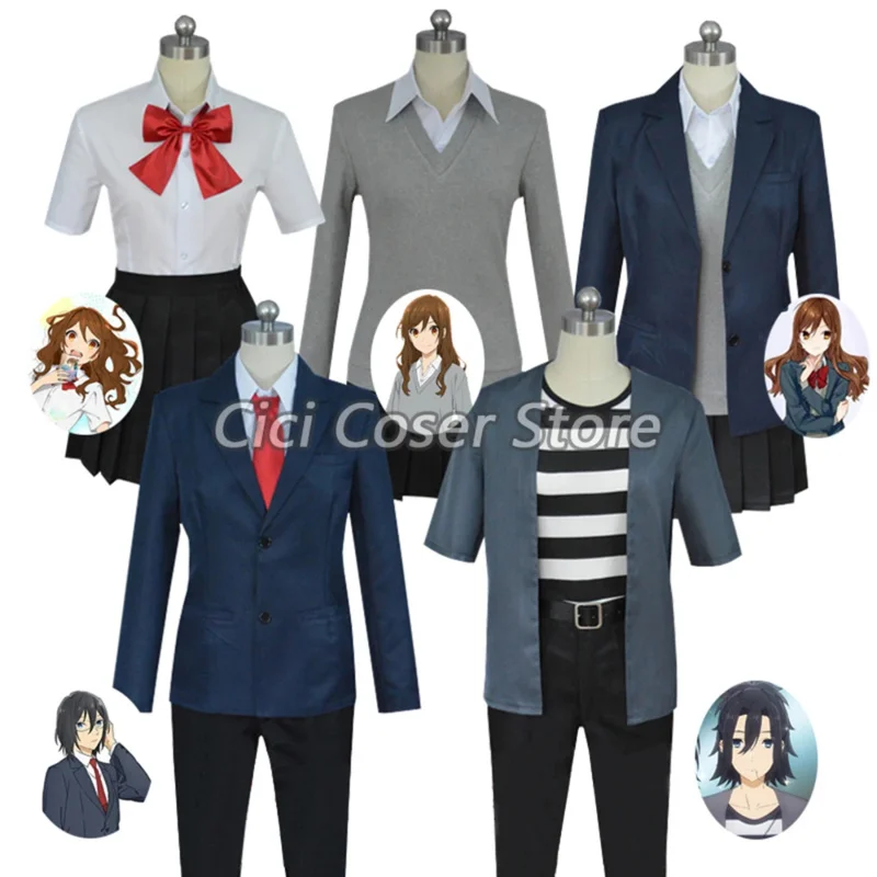 Hori san to Miyamura kun Hori Kyoko Anime Cosplay Costume horimiya Miyamura Izumi Costume Wig Shoes Glasses Halloween Party Prop