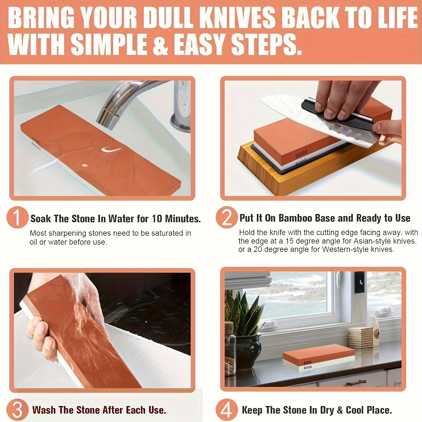 Knife Sharpening Stone Kit 3