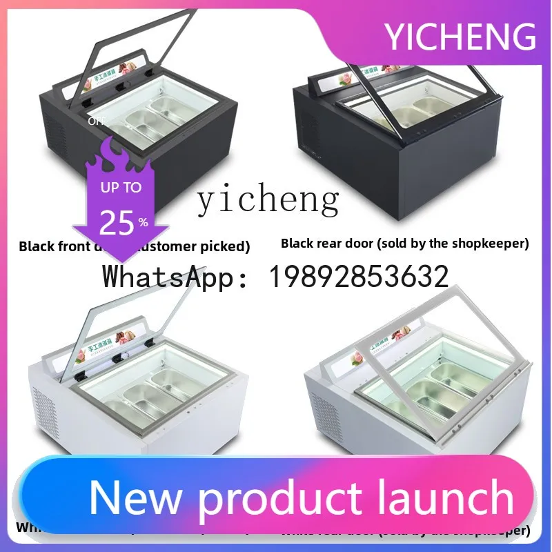 

ZSG Desktop Ice Cream Display Cabinet Commercial Display Cabinet Fried Yogurt Ice Cream Freezer