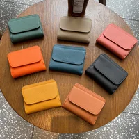 Genuine Leather Wallet Women's Purse 2026 New Folding Simple Small Money Ladies Bag Multi-functional Coin Bag Female ultra new - Image 6