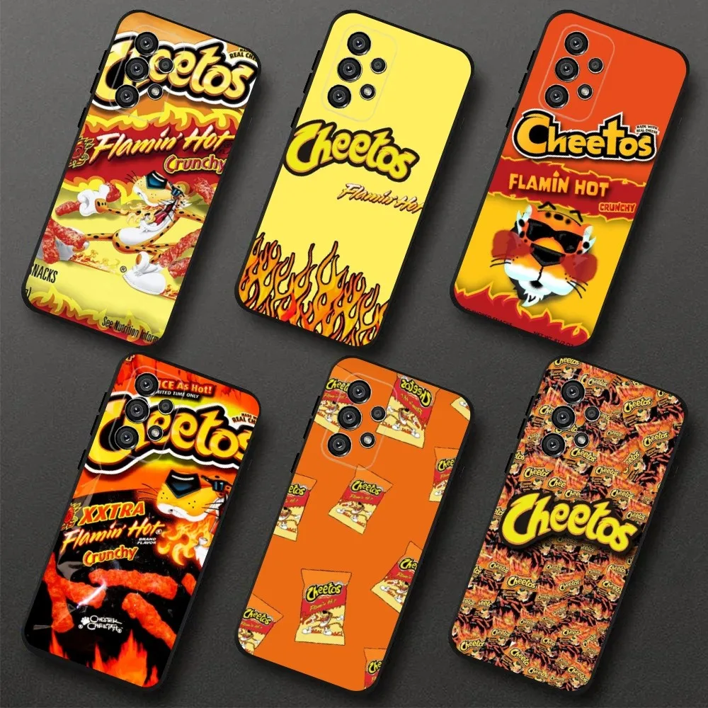 snack food C-Cheetos  Phone Case For Samsung Galaxy A20,A21s,A22,A31,A32,A52,A53,A72,73,A80,A91 Soft Black Cover