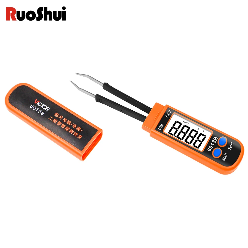 Victor 6013B Digital Capacitance Meter Handy Smart SMD Tester Instrument Resistor Auto Range Capacitor Diode 3000 Counts Needle