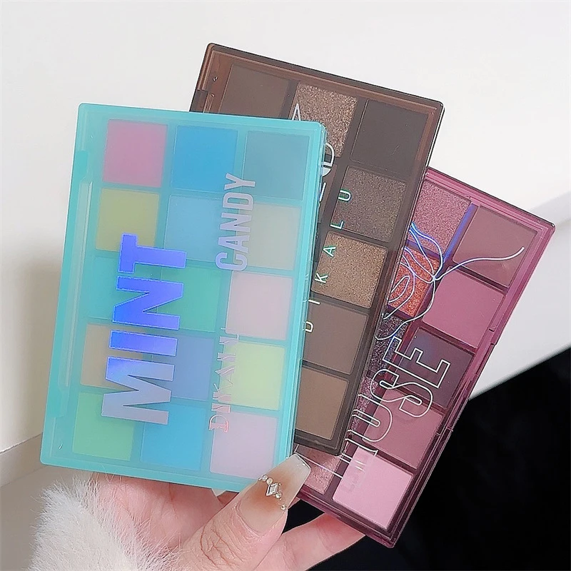 Paleta Cieni do Powiek DIKALU Zielona Fioletowy Brokat Perłowy Matowy Cień do Powiek Makijaż Trwały Kosmetyki do Oczu dla Kobiet