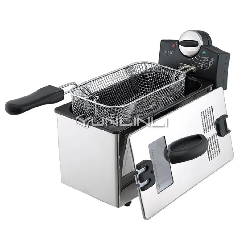 Hot Sell Electric Deep Fryer Single-tank Stainless Steel Frying Cooker Frying Oven for Household Commercial