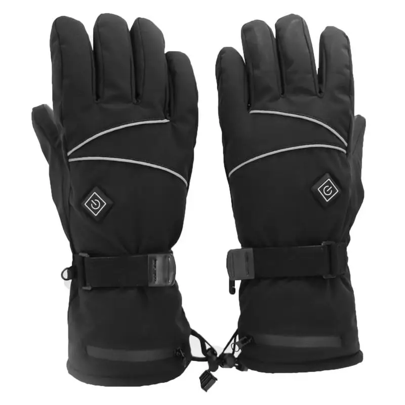 Motorcycle Accessories Electric Heated Gloves Rechargeable Heating Full Finger 3 Speed Adjustable Temperature Gloves M/L/XL