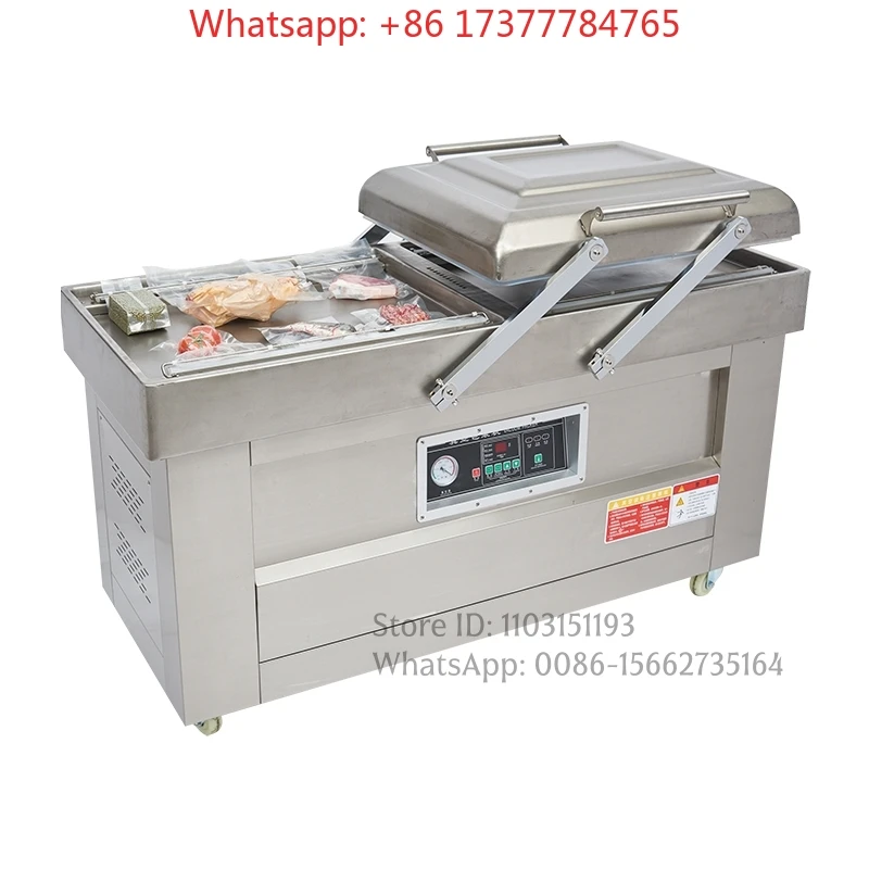 

Double Chamber Vacuum Packing Machine, Semi-Automatic Sealer for Foil Pouch & Film Packaging