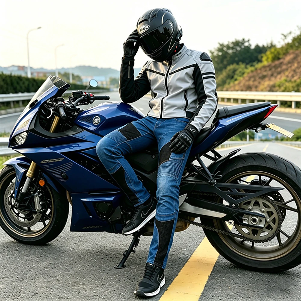 Motorcycle Outdoor Men Pants P - Motorcycle Gear Blue 评论和价格