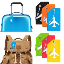 Silicone Luggage Tag Travel Accessories 6Colors Soft Baggage Name Label Boarding Pass Men