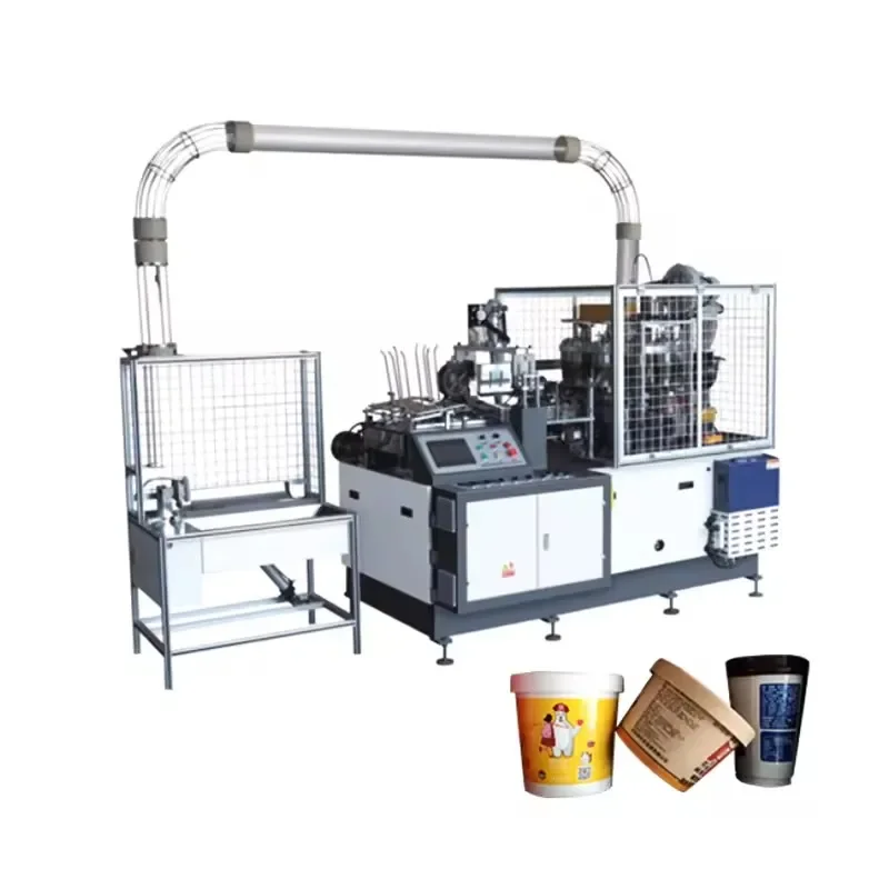 

Factory Price Automatic Kraft Soup Noodle Salad Paper Bucket Bowl Making Machine PE Coated Large Paper Cup Forming Machinery