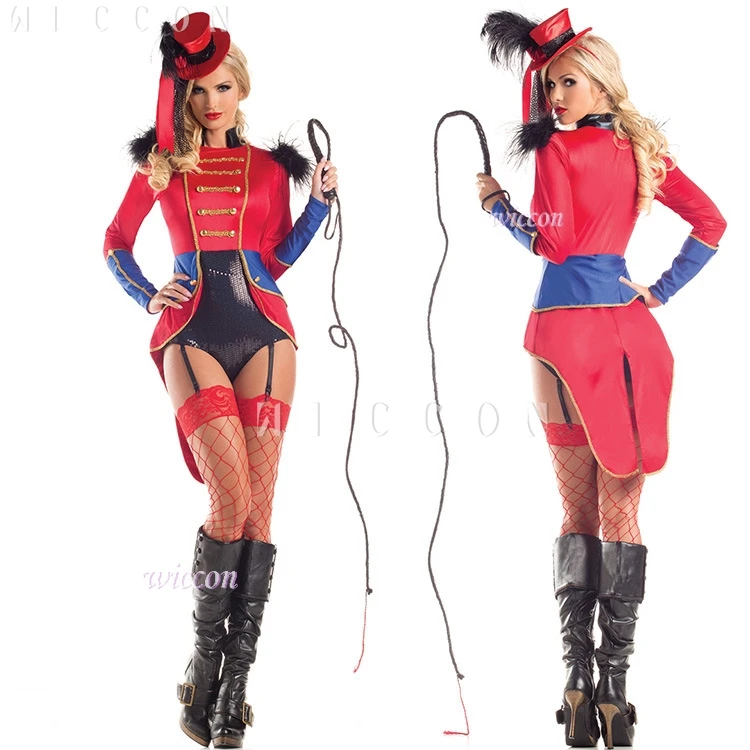 2025 ผู้หญิง Circus Ringmaster คอสเพลย์เครื่องแต่งกาย Fringed ไหล่ Tutu Tulle Leotard Jumpsuit ฮาโลวีนพรรคชุด U