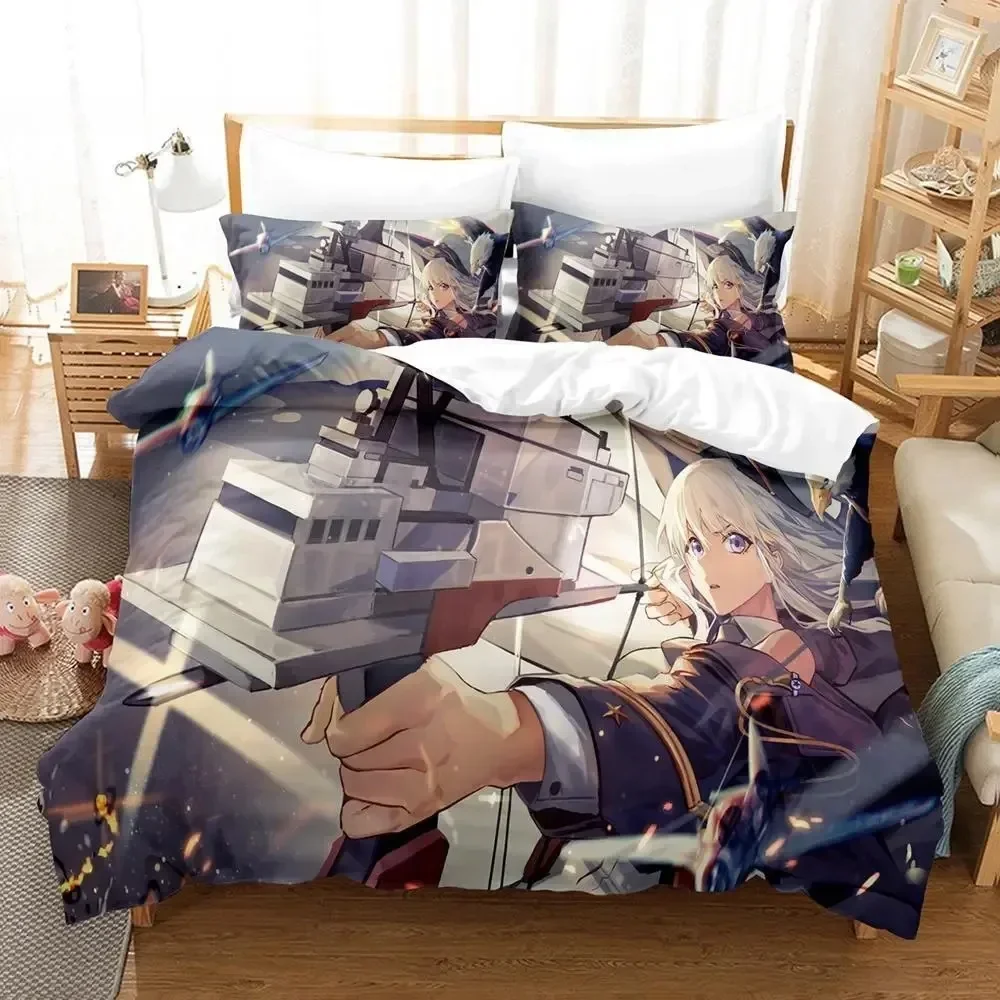 

3D Print Anime Azur Lane Printed Bed Set Duvet Cover Pillowcase Bedding Set Bed Linen Sheet Quilt Cover Full Queen King Size