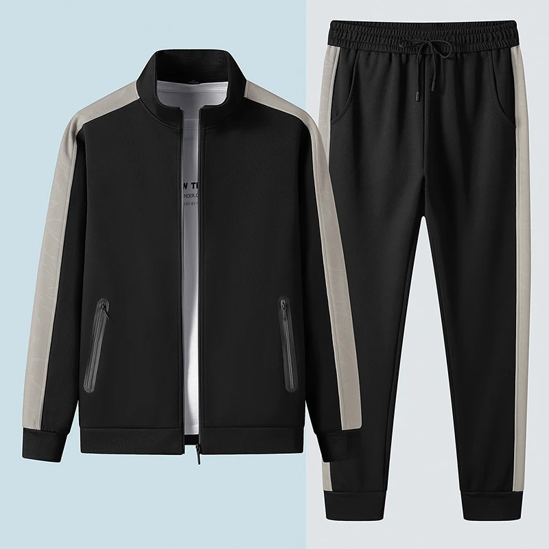 

Мужской повседневный спортивный комплект для бега на открытом воздухе, открытый кардиган, свитшот, осенний сезон, полиэфирное волокно 00%