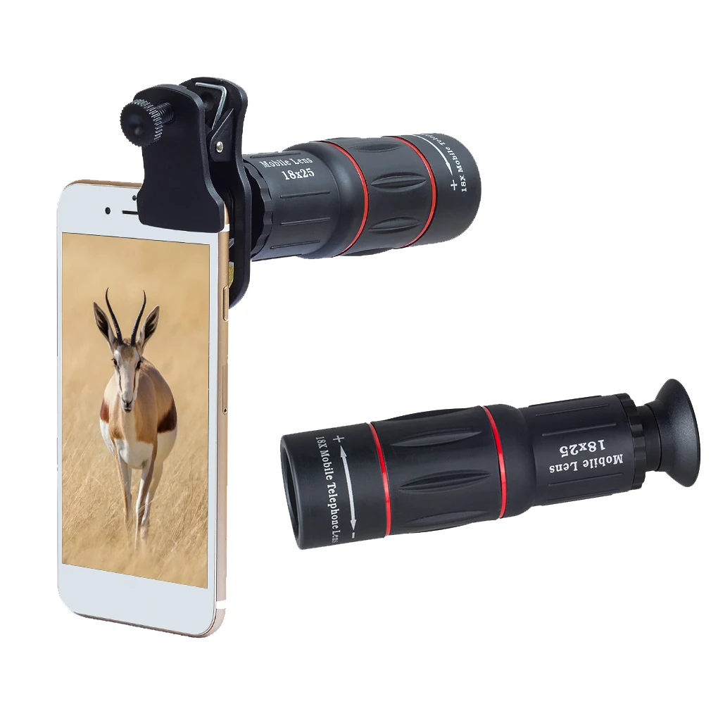 Phone Telescope Telephoto Lens 18X Zoom lens with Tripod Monocular Mobile Phone camera Lens for Smartphones lente para celular