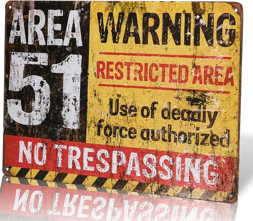 

dingleiever-Забавный уличный декоративный постер «Зомагание 51, «Преступ восход в стиле милитари», винтажный металлический знак для двора, алюминиевый знак