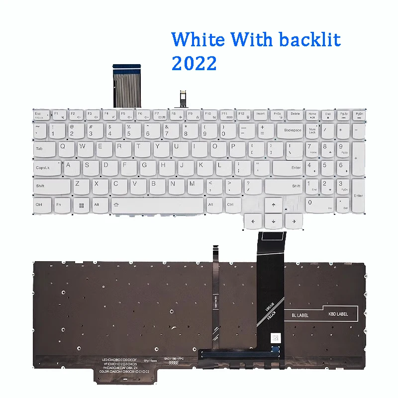 New Original Laptop Keyboard For Lenovo Legion Y9000P/R9000P 2022 Legion 5 15IAH7H/PRO 16IAHTH