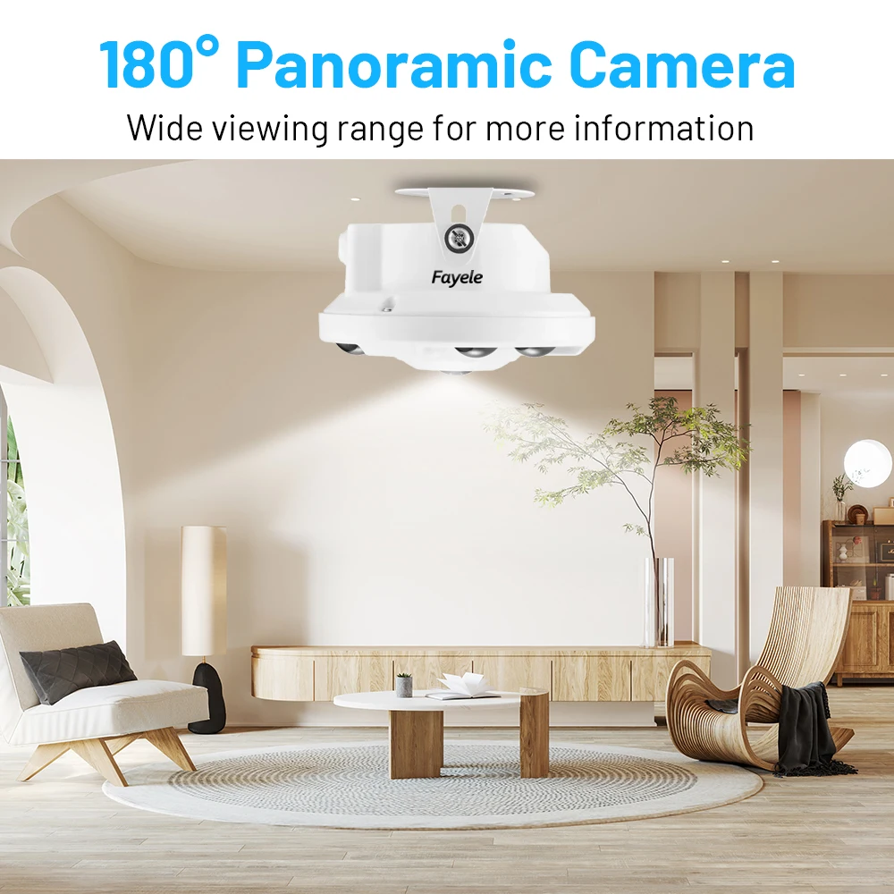 CCTV 180° Panoramic AHD Camera Wide Angle View TVI CVI 4IN1 IR 20M 1.7mm lens Day Night Security 5MP Analog Dome Fisheye Camera