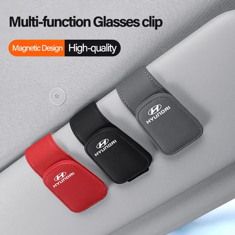 Car Glasses Clip Auto Sun Visor Sunglasses Clip Stand For Hyundai I30 I20 Kona IX35 IX20 Tucson Veloster Creta Matrix Bayon IX35