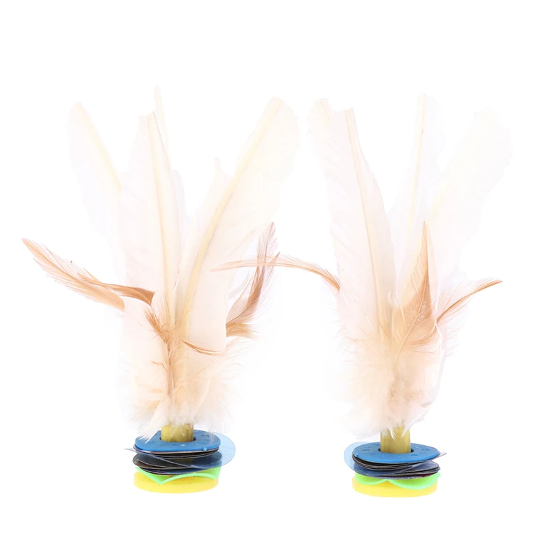 1pcs Kick Shuttlecocks White Goose Feathers Kick Shuttlecock Chinese Jianzi Foot Sports Outdoor Toy Game