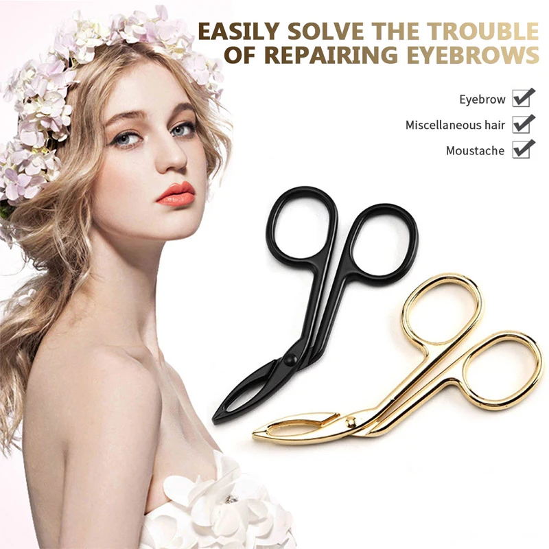 1PCS Eyebrow Tweezers Facial Hair Removal Clip Stainless Steel Flat Slant Tip Eyebrow Eyelash Makeup Tweezer Women Beauty Tools