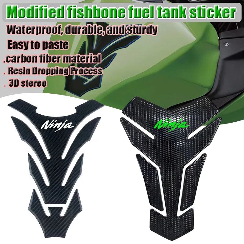 Accessori moto 3D Gas Serbatoio carburante Pad Decalcomanie adesive adatte per Kawasaki NINJA 650R ER6F ER6N VERSYS W800 SE Z750S