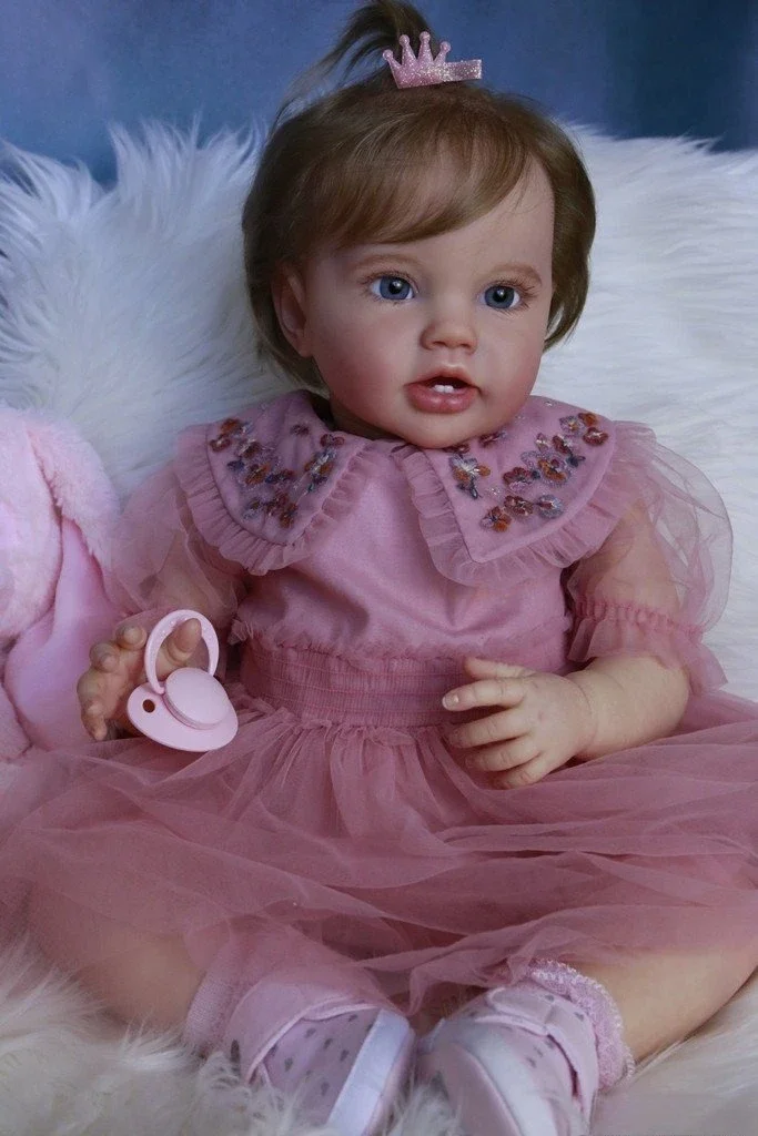 24Inch With Cloth Body Already Painted Kits/Unpainted Kit Reborn Lottie Doll Soft Touch Unfinished Fresh Color DIY Doll Parts