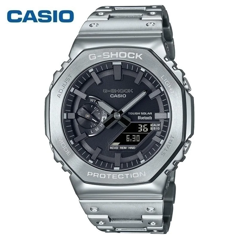 Casio GM-B2100 Men's Watches Quartz Clock Casual G SHOCK Fashion Multifunctional Shockproof Dual Display Stainless Steel Watch