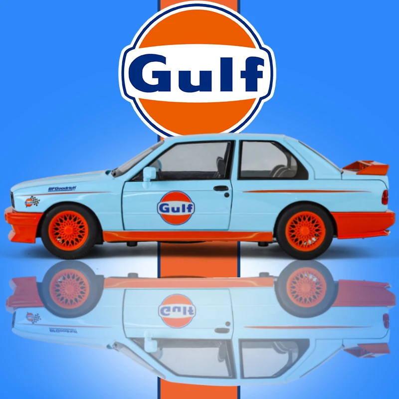 1:24 BMW M3 E30 Graffiti Edition Modelo de supercoche de aleación, puertas de coche y tapa de motor, maletero se puede abrir