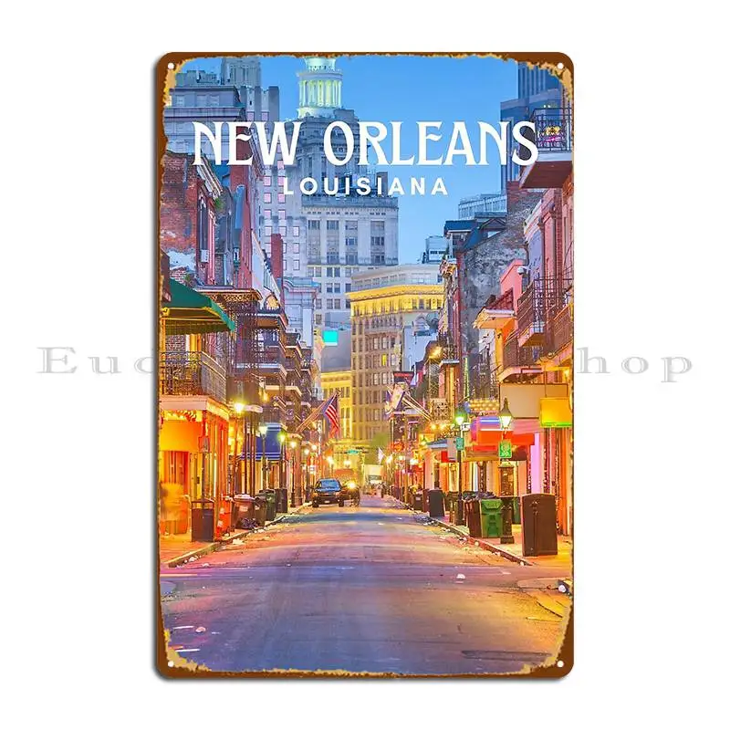 Металлический плакат Нового Орлеана Луизиана, декоративные печатные тарелки для пабов, персонализированные Клубные жестяные плакаты