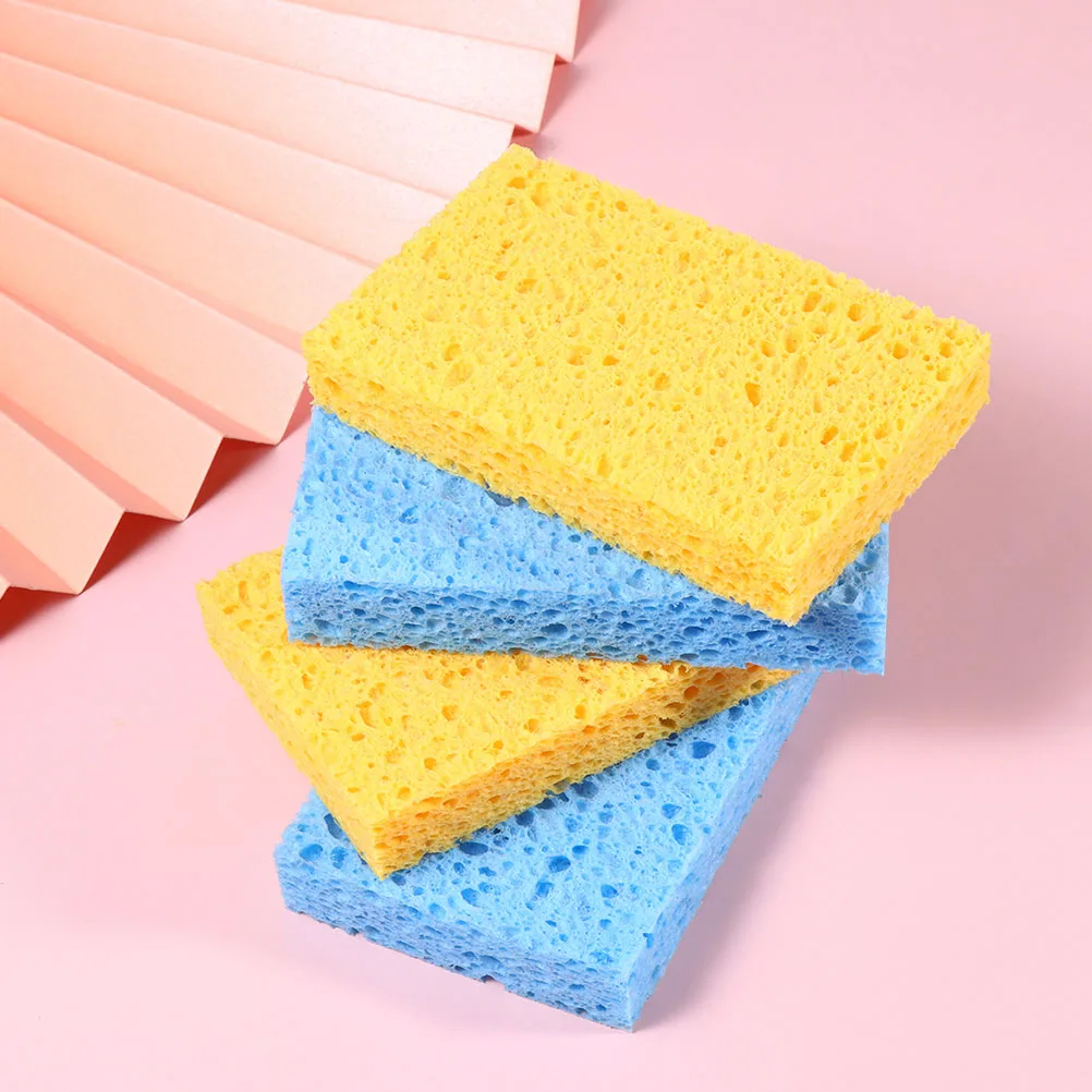

6pcs Cleaning Sponge Kitchen Pad Scrubbing Dishes Dishwashing Non Scratch Decontamination Tool Efficient Helper Home Supplies